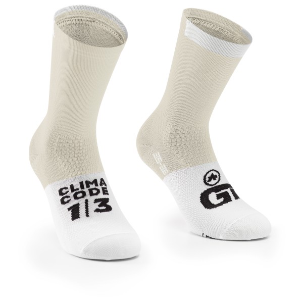 ASSOS - GT Socks C2 - Velosocken Gr II - 43-46 weiß/beige von ASSOS