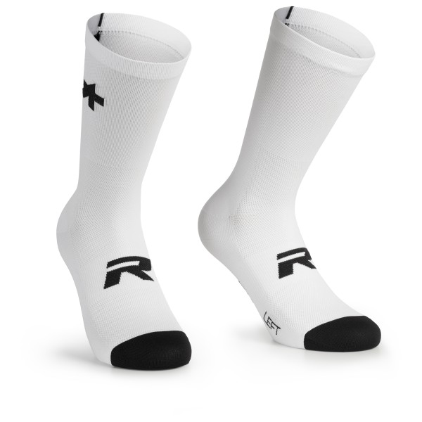 ASSOS - R Socks S9 - Twin Pack - Velosocken Gr 39-42 grau/weiß von ASSOS