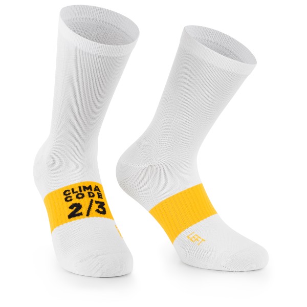 ASSOS - Spring Fall Socks Evo - Velosocken Gr II - 43-46 weiß/grau von ASSOS