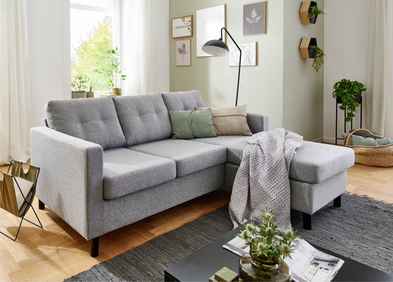 ATLANTIC home collection Ecksofa »Tea L-Form«, Ecksofa, frei im Raum stellbar und Recamiere beidseitig montierbar von ATLANTIC home collection