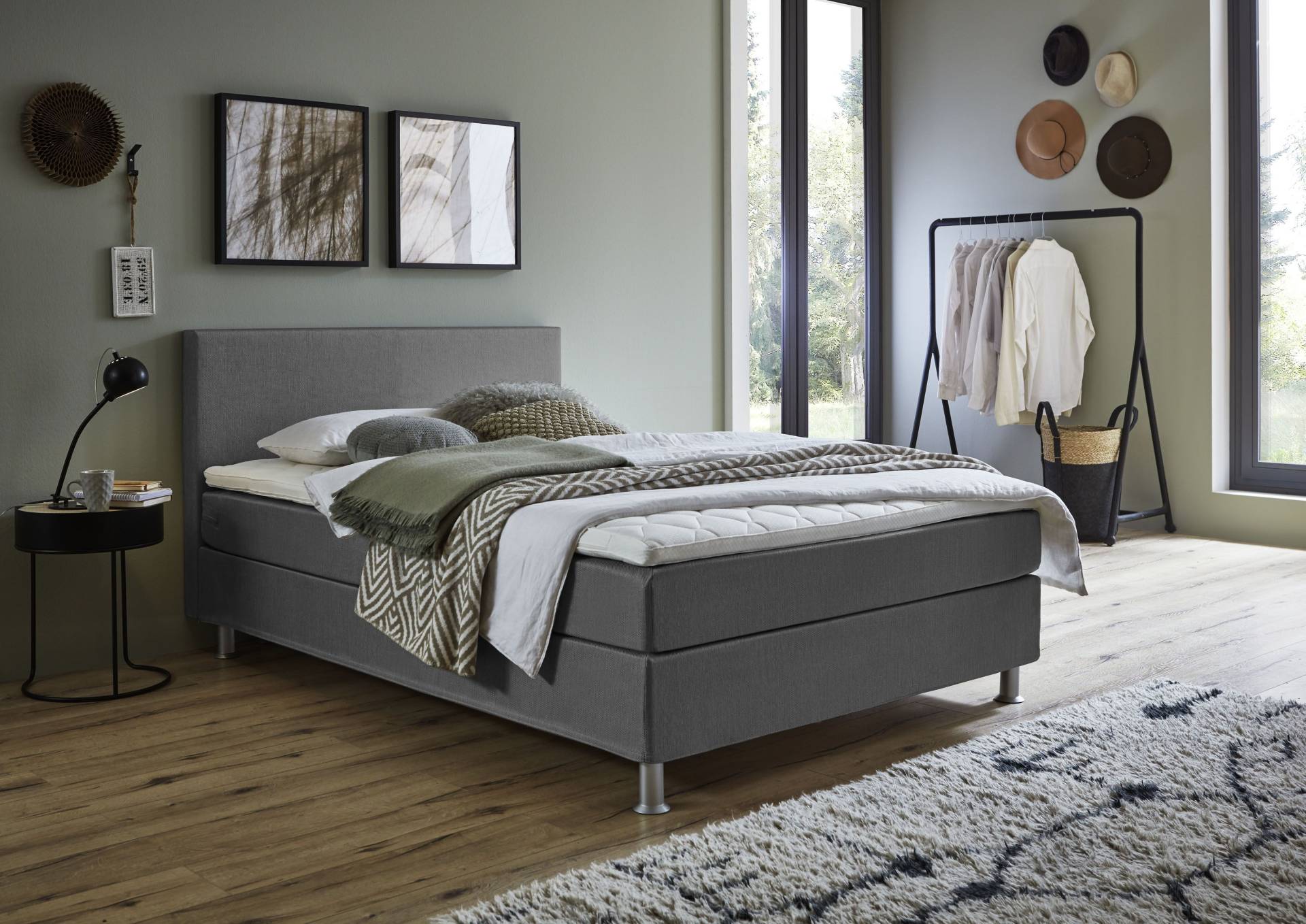 ATLANTIC home collection Boxbett »Edison«, inkl. Bonnellfederkern-Matratze und Topper von ATLANTIC home collection