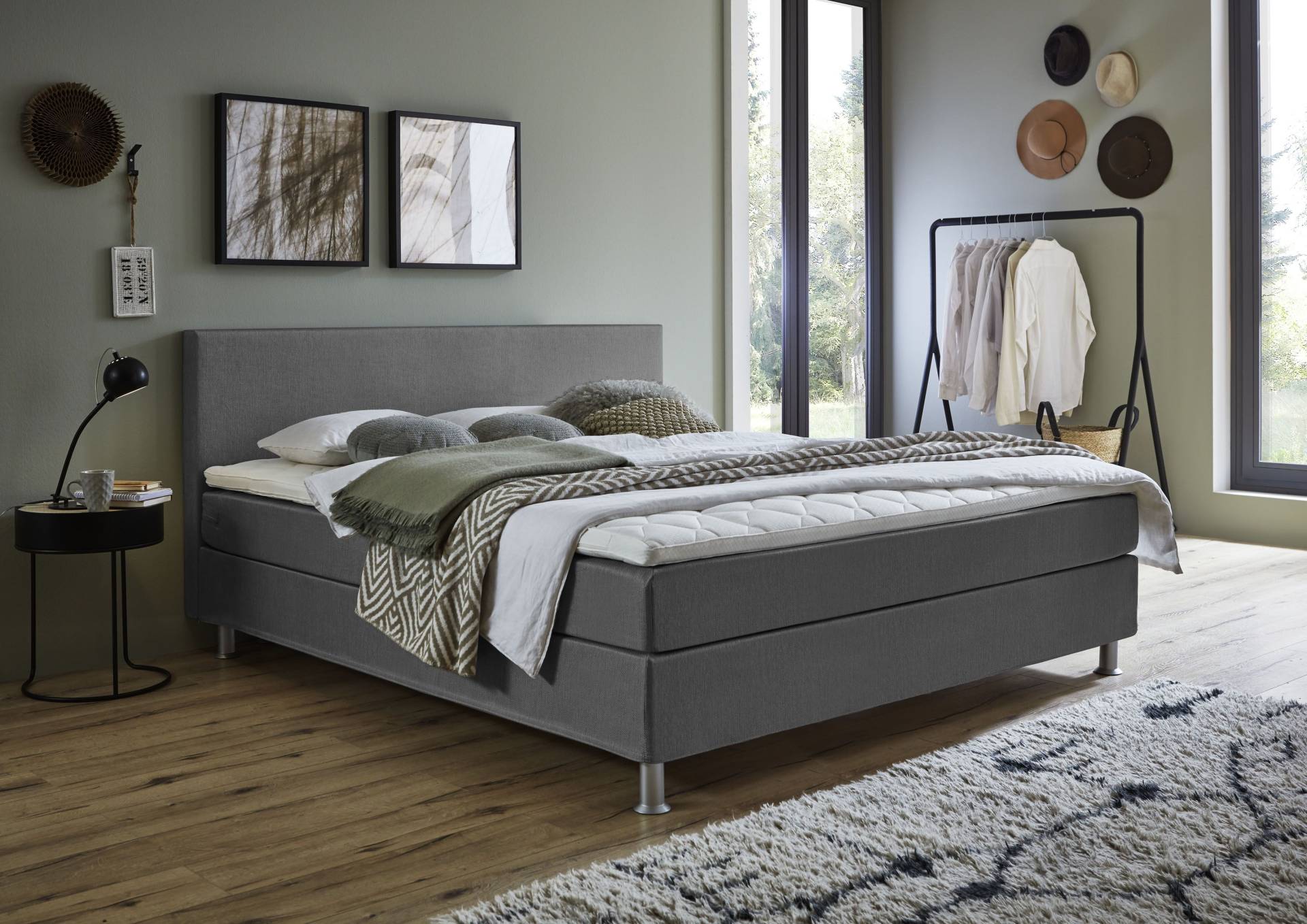 ATLANTIC home collection Boxbett »Edison«, inkl. Bonnellfederkern-Matratze und Topper von ATLANTIC home collection