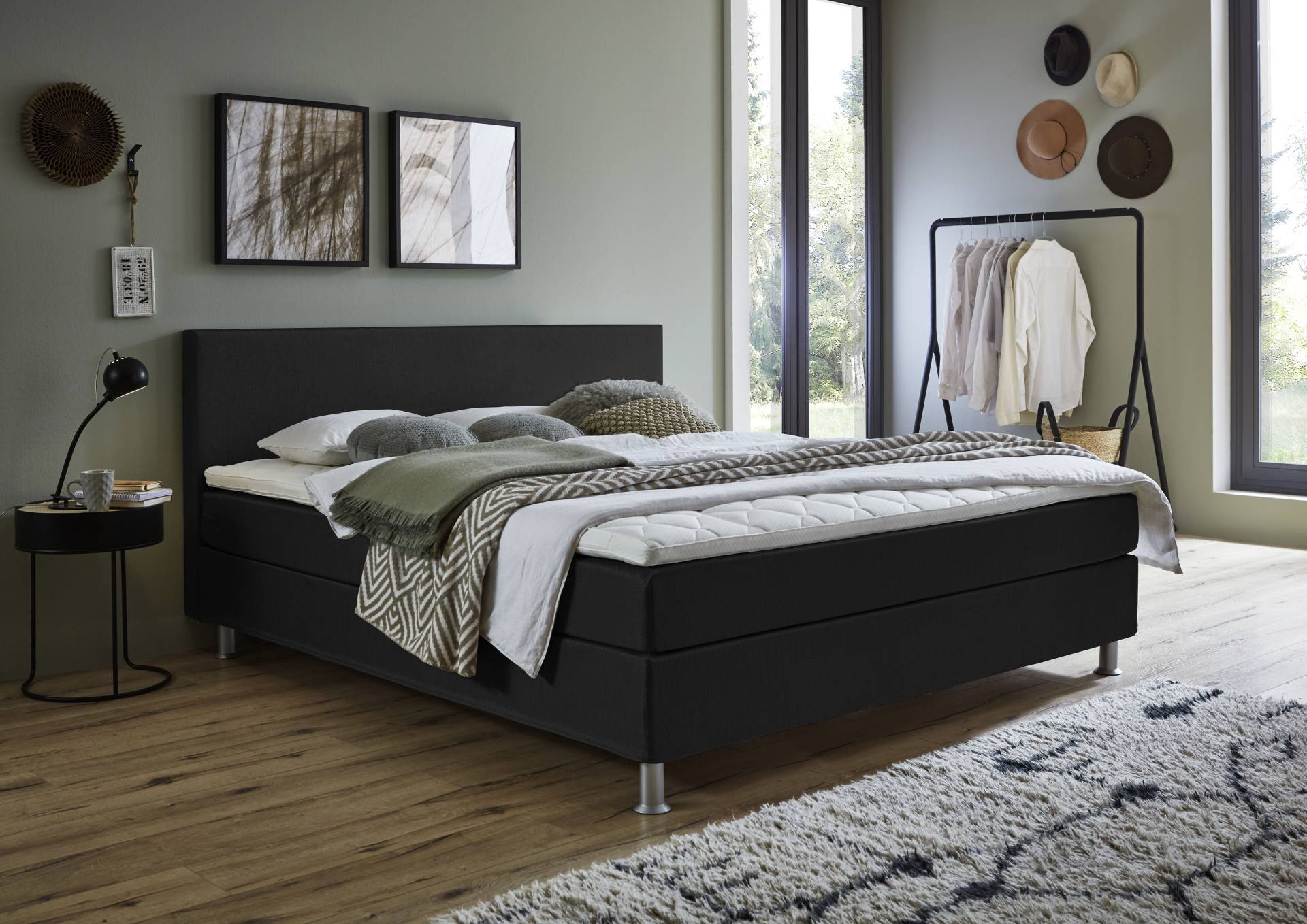 ATLANTIC home collection Boxbett »Edison«, inkl. Bonnellfederkern-Matratze und Topper von ATLANTIC home collection