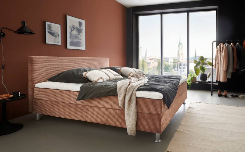 ATLANTIC home collection Boxbett »Edison«, inkl. Bonnellfederkern-Matratze und Topper von ATLANTIC home collection