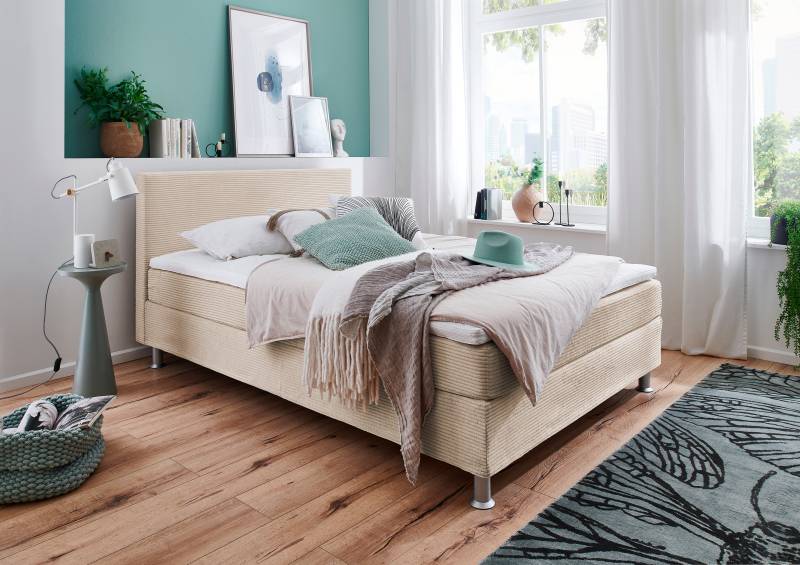 ATLANTIC home collection Boxbett »Edison«, inkl. Bonnellfederkern-Matratze und Topper von ATLANTIC home collection