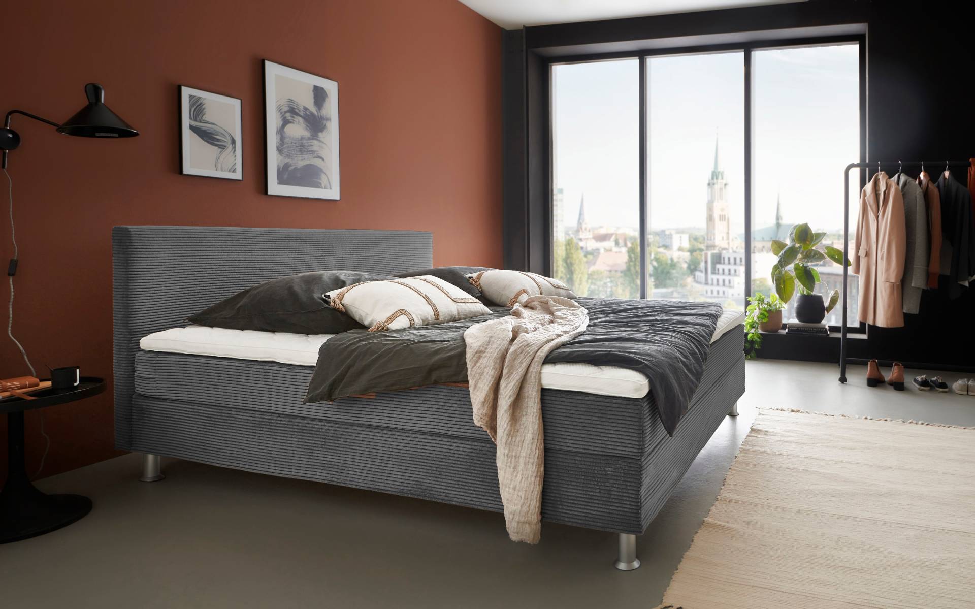 ATLANTIC home collection Boxbett »Edison«, inkl. Bonnellfederkern-Matratze und Topper von ATLANTIC home collection