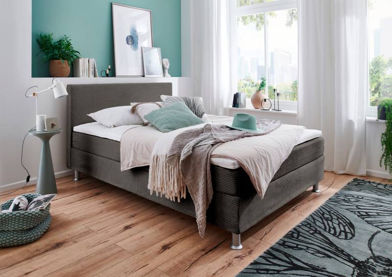 ATLANTIC home collection Boxbett »Edison«, inkl. Bonnellfederkern-Matratze und Topper von ATLANTIC home collection