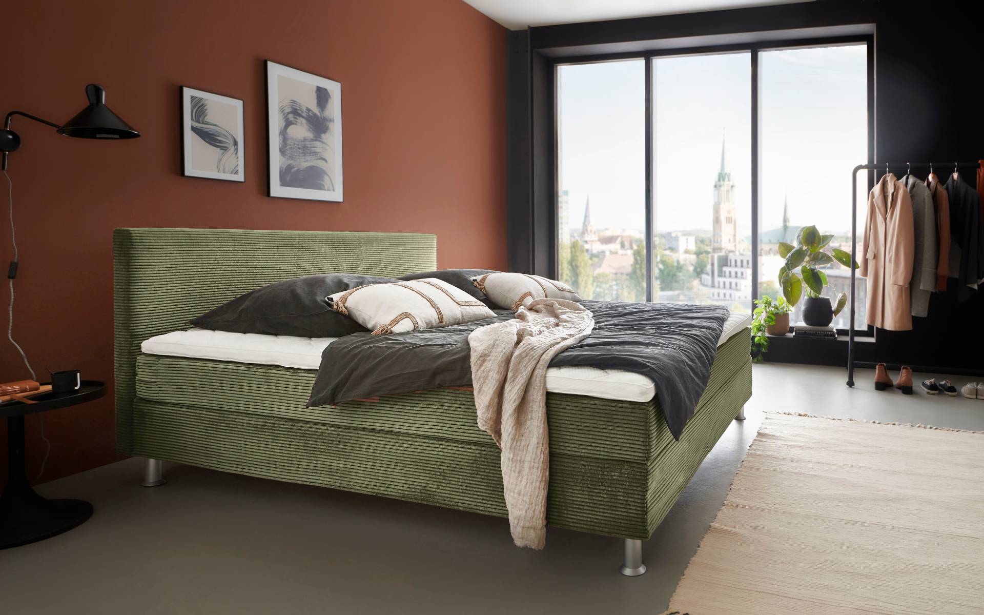 ATLANTIC home collection Boxbett »Edison«, inkl. Bonnellfederkern-Matratze und Topper von ATLANTIC home collection