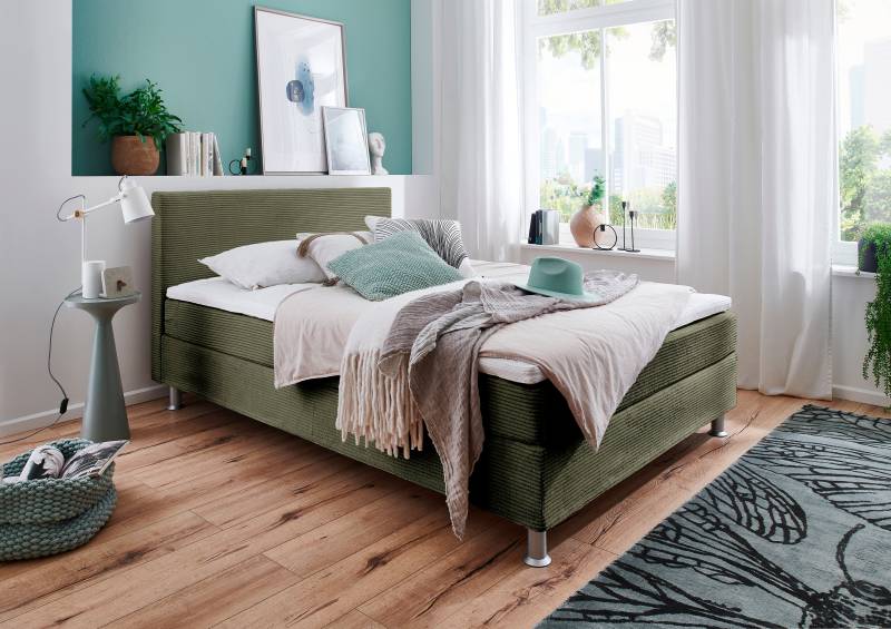 ATLANTIC home collection Boxbett »Edison«, inkl. Bonnellfederkern-Matratze und Topper von ATLANTIC home collection