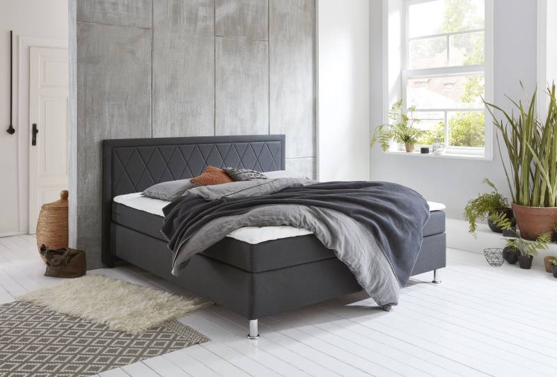 ATLANTIC home collection Boxbett »Helen«, Tonnentaschenfederkern-Matratze und Topper, wahlweise mit Bettkasten von ATLANTIC home collection