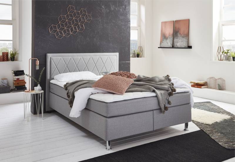 ATLANTIC home collection Boxbett »Helen«, Tonnentaschenfederkern-Matratze und Topper, wahlweise mit Bettkasten von ATLANTIC home collection