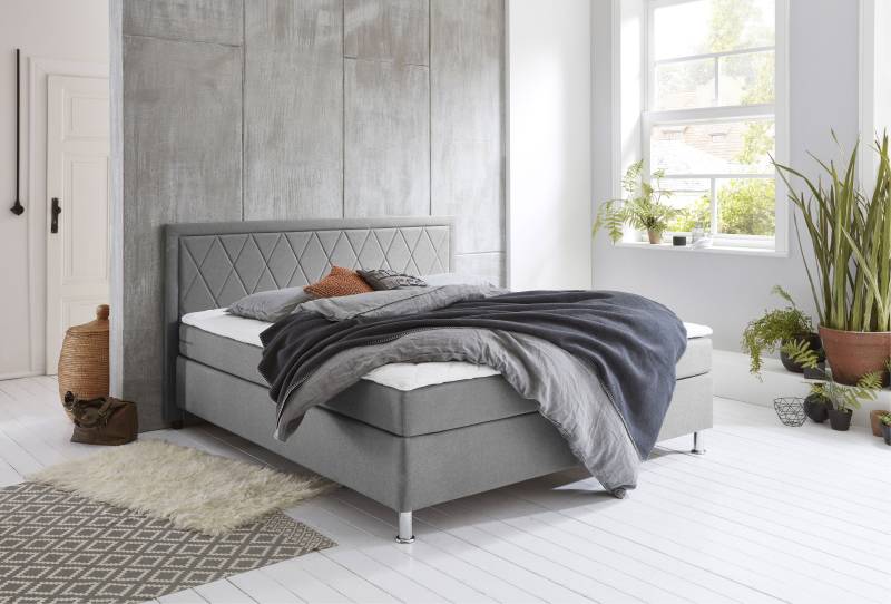 ATLANTIC home collection Boxbett »Helen«, Tonnentaschenfederkern-Matratze und Topper, wahlweise mit Bettkasten von ATLANTIC home collection