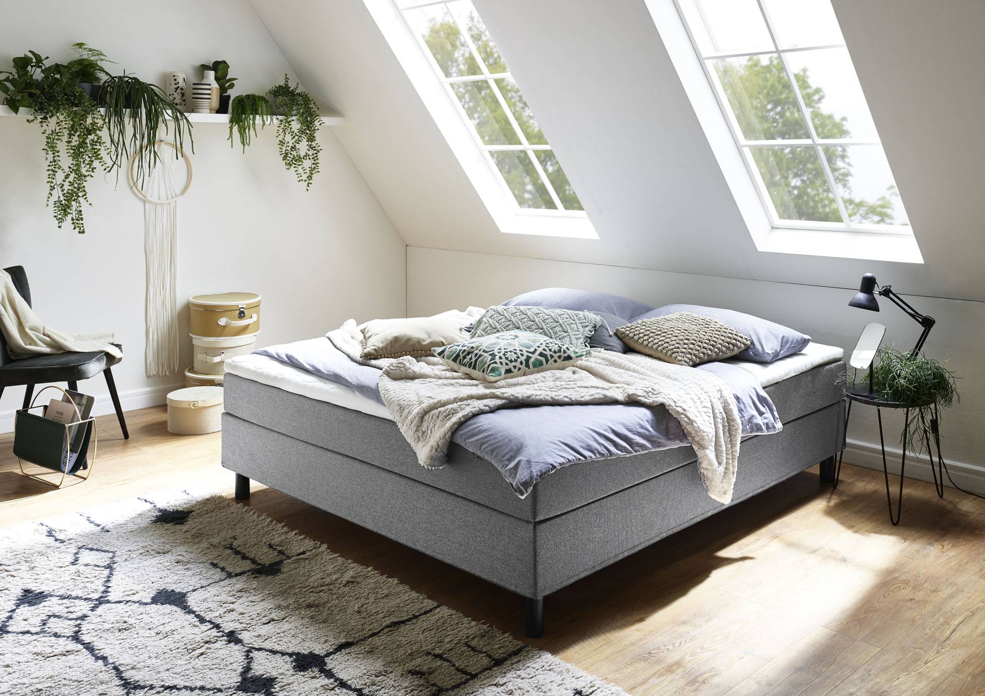 ATLANTIC home collection Boxbett »Happy«, ohne Kopfteil, mit Topper, wahlweise mit oder ohne Bettwaren von ATLANTIC home collection