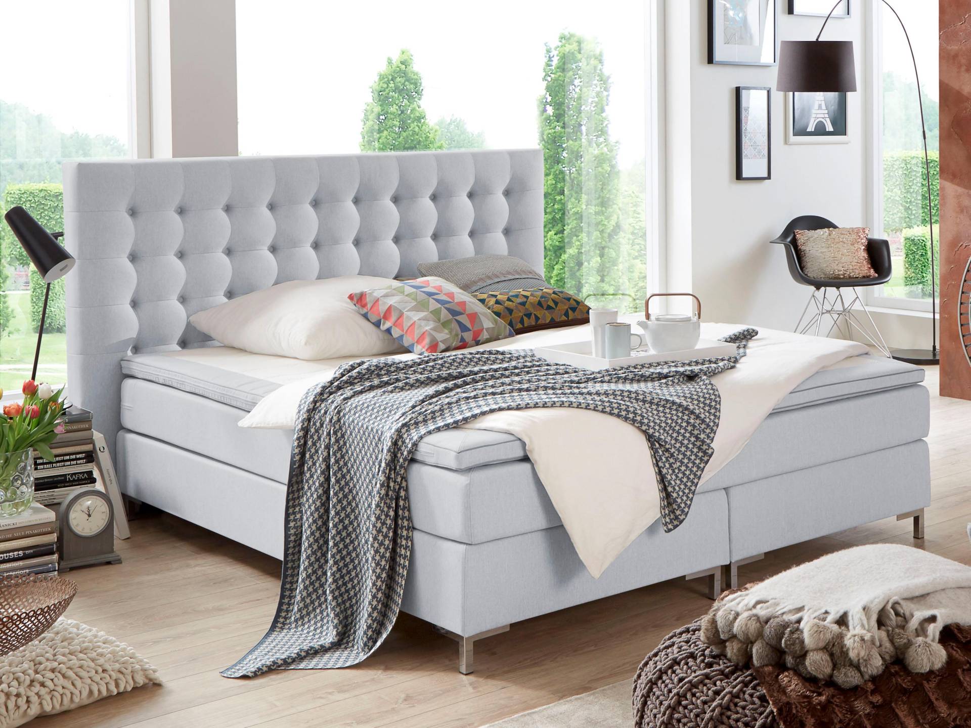 ATLANTIC home collection Boxspringbett Anni, mit Federkernmatratze und Topper von ATLANTIC home collection