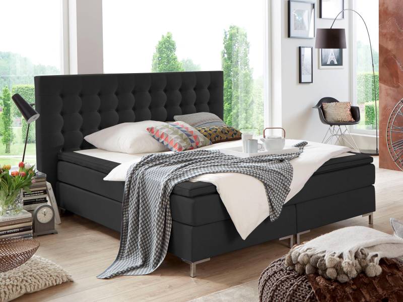 ATLANTIC home collection Boxspringbett Anni, mit Federkernmatratze und Topper von ATLANTIC home collection