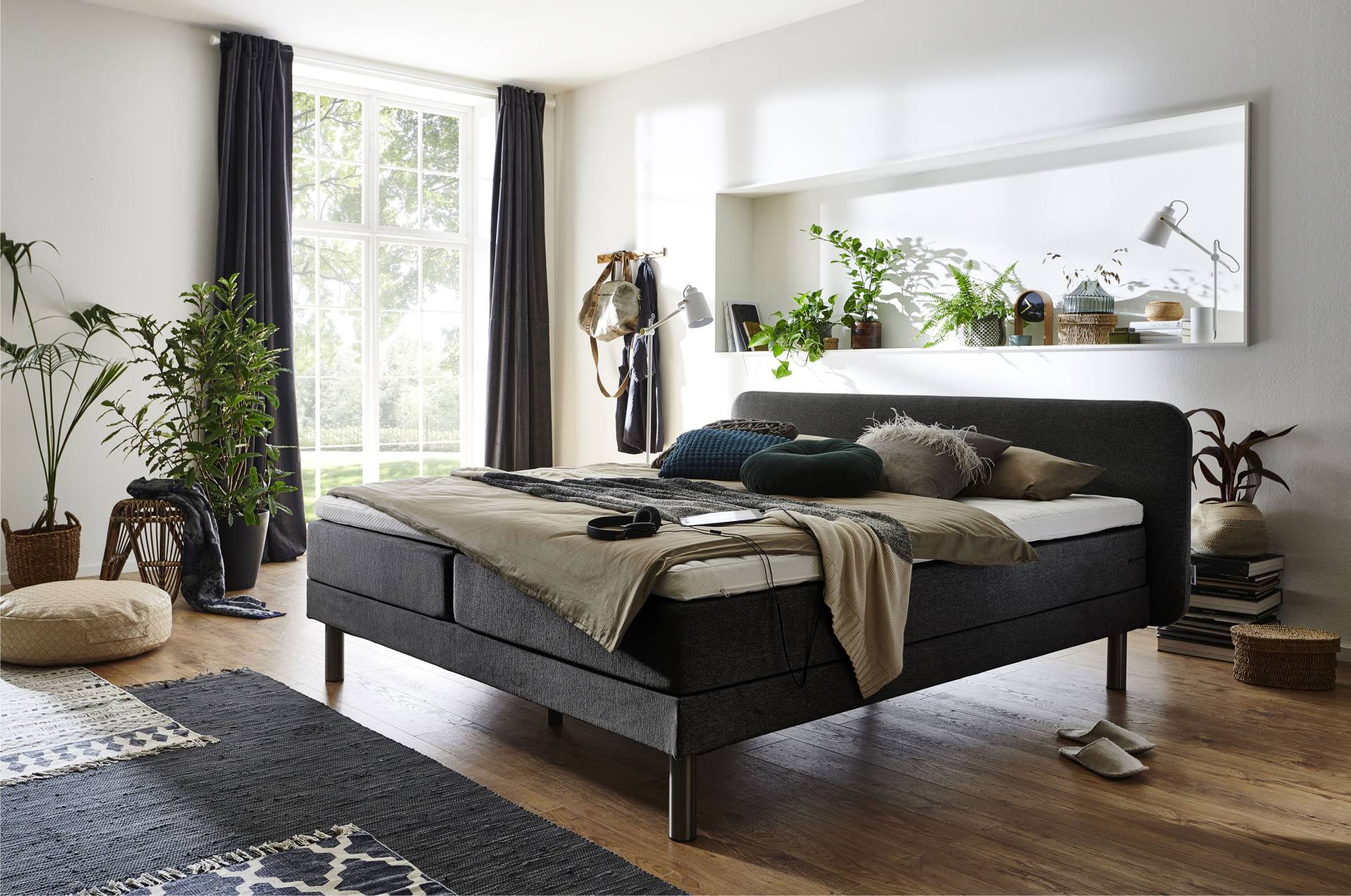 ATLANTIC home collection Boxspringbett »Carola«, mit 7-Zonen-Taschen-Federkernmatratze und Komfortschaum-Topper von ATLANTIC home collection