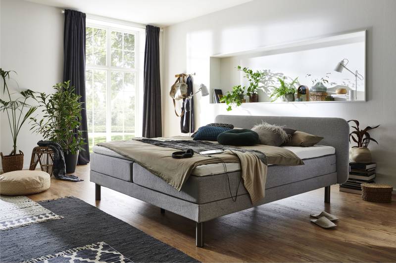 ATLANTIC home collection Boxspringbett »Carola«, mit 7-Zonen-Taschen-Federkernmatratze und Komfortschaum-Topper von ATLANTIC home collection