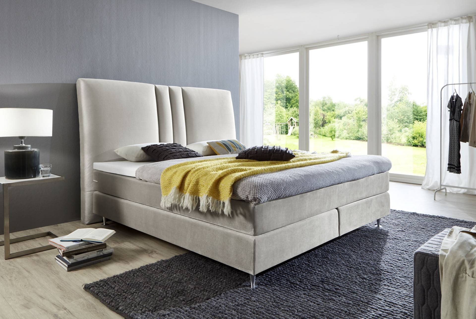 ATLANTIC home collection Boxspringbett »Rita«, mit Topper und hohen Kopfteil von ATLANTIC home collection