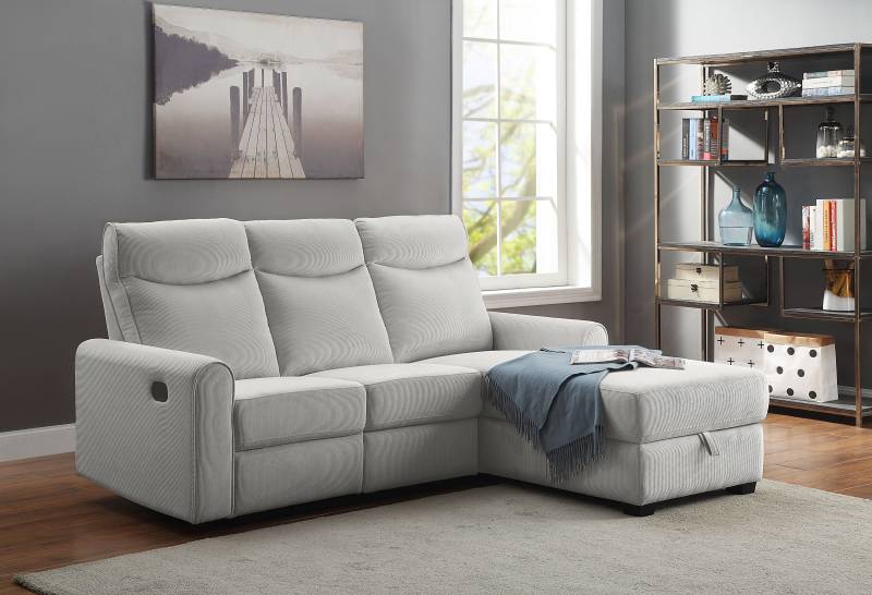 ATLANTIC home collection Ecksofa »Gero L-Form«, mit Relaxfunktion und Stauraum, mit Cord-Bezug von ATLANTIC home collection