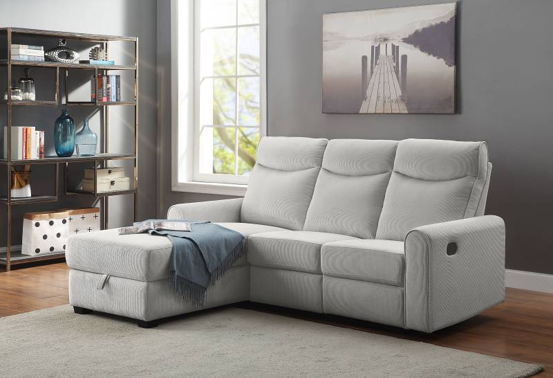 ATLANTIC home collection Ecksofa »Gero L-Form«, mit Relaxfunktion und Stauraum, mit Cord-Bezug von ATLANTIC home collection