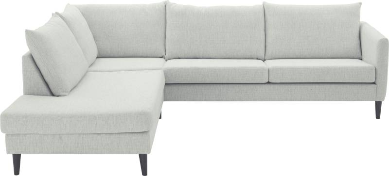 ATLANTIC home collection Ecksofa »Rekvik L-Form«, mit Wellenunterfederung, mit Massivholzfüssen von ATLANTIC home collection