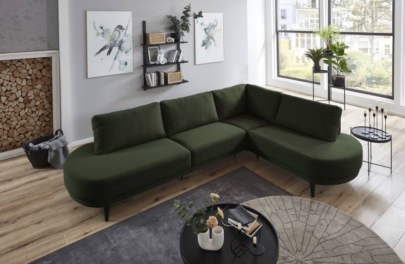 ATLANTIC home collection Ecksofa »Ronny L-Form«, mit Wellenunterfederung, rechts/links montierbar von ATLANTIC home collection