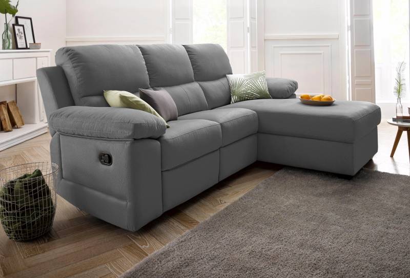 ATLANTIC home collection Ecksofa »Conrad L-Form«, mit Relaxfunktion und Federkern, mit Bettkasten von ATLANTIC home collection