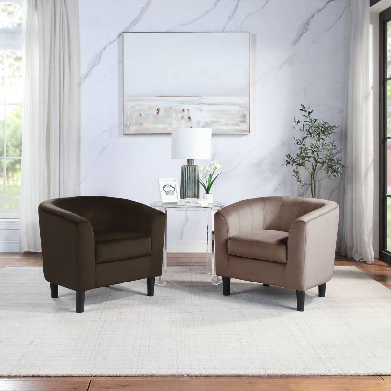 ATLANTIC home collection Sessel »Carlos«, Cocktailsessel, Loungesessel mit Samtstoff und Federkern von ATLANTIC home collection