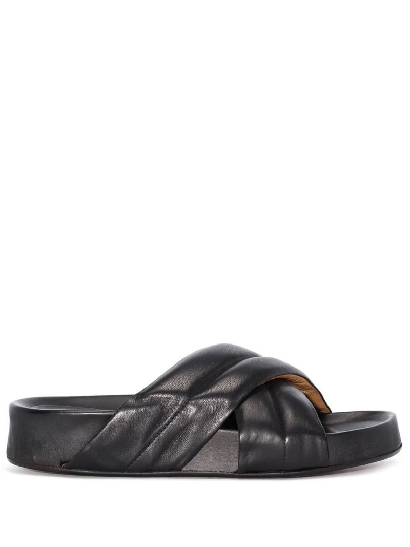 ATP Atelier Airali crossover-strap sandals - Black von ATP Atelier