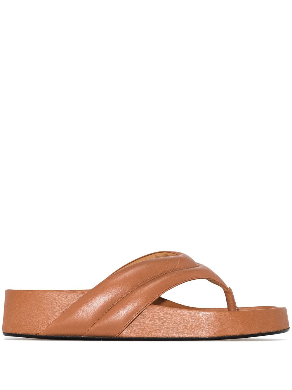 ATP Atelier Bellano flatform flip flops - Brown von ATP Atelier