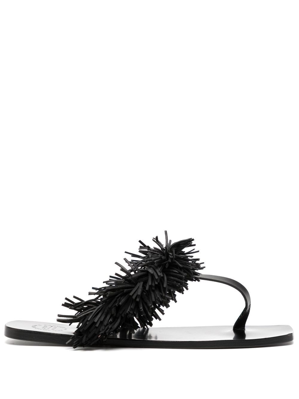 ATP Atelier Canelli fringed thong sandals - Black von ATP Atelier