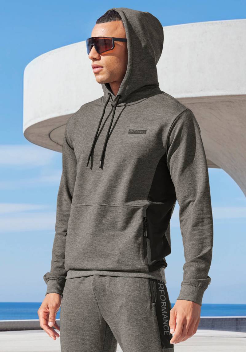 AUTHENTIC LE JOGGER Kapuzenpullover »- Sport-Hoodie«, melierte Optik, mit Reissverschlusstasche von AUTHENTIC LE JOGGER