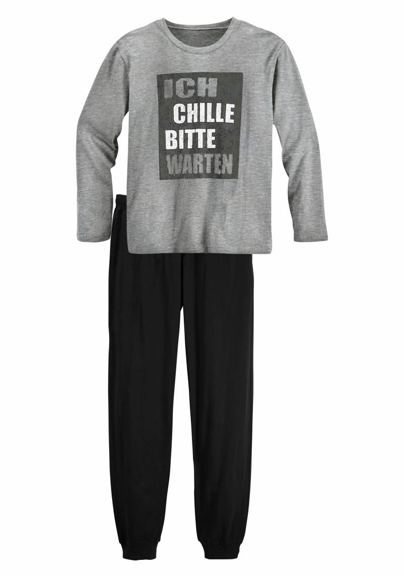 AUTHENTIC LE JOGGER Pyjama, (2 tlg., 1 Stück), "Ich chille bitte warten" von AUTHENTIC LE JOGGER