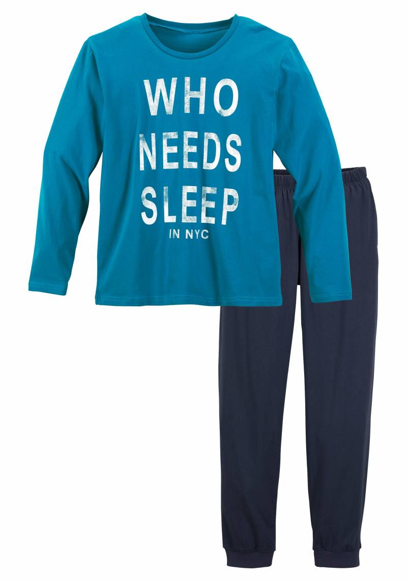 AUTHENTIC LE JOGGER Pyjama, (2 tlg., 1 Stück), "Who needs sleep" von AUTHENTIC LE JOGGER