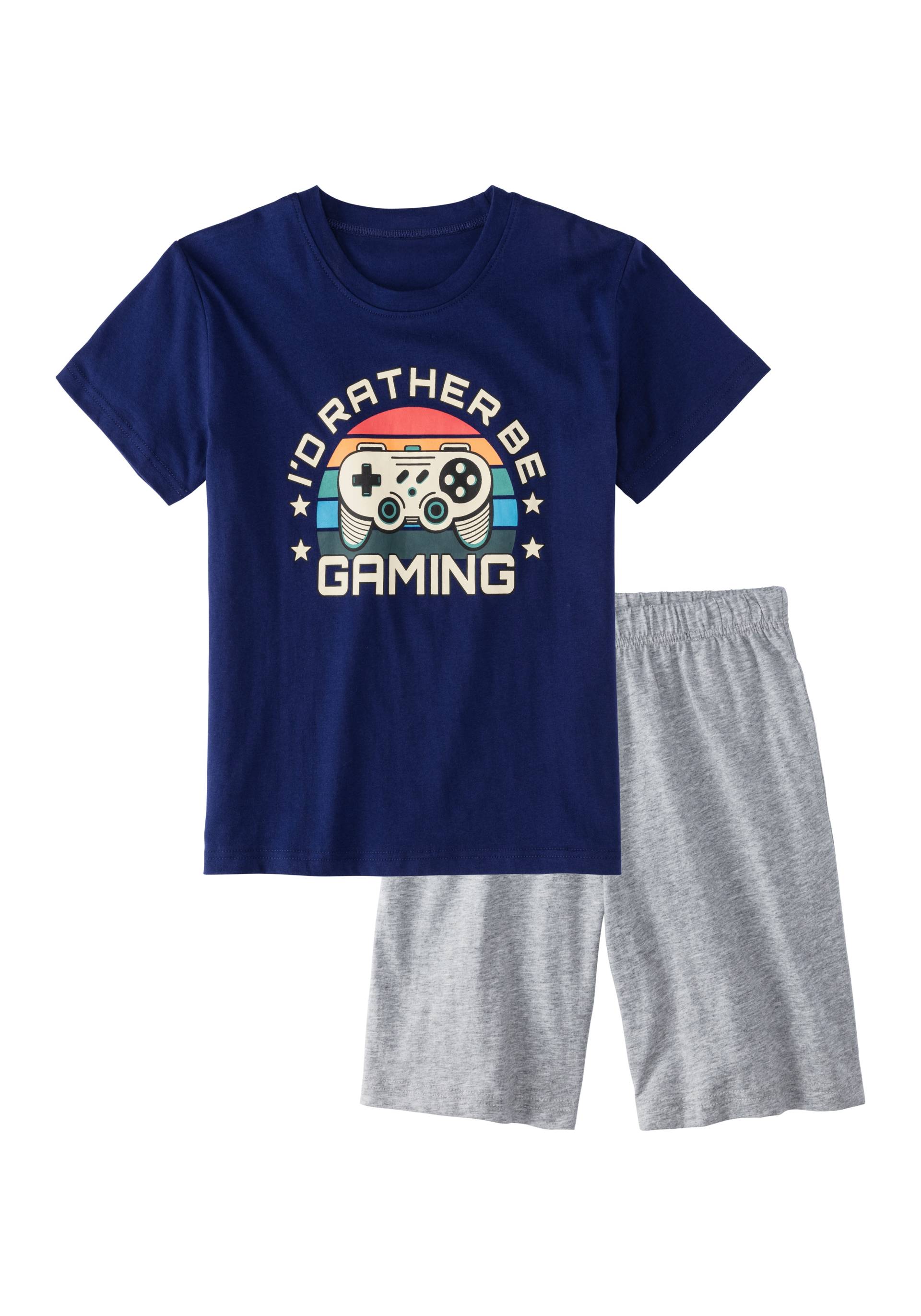 AUTHENTIC LE JOGGER Pyjama, (Packung, 2 tlg., 1 Stück), Schlafanzug mit grossem Gaming - Print vorn von AUTHENTIC LE JOGGER