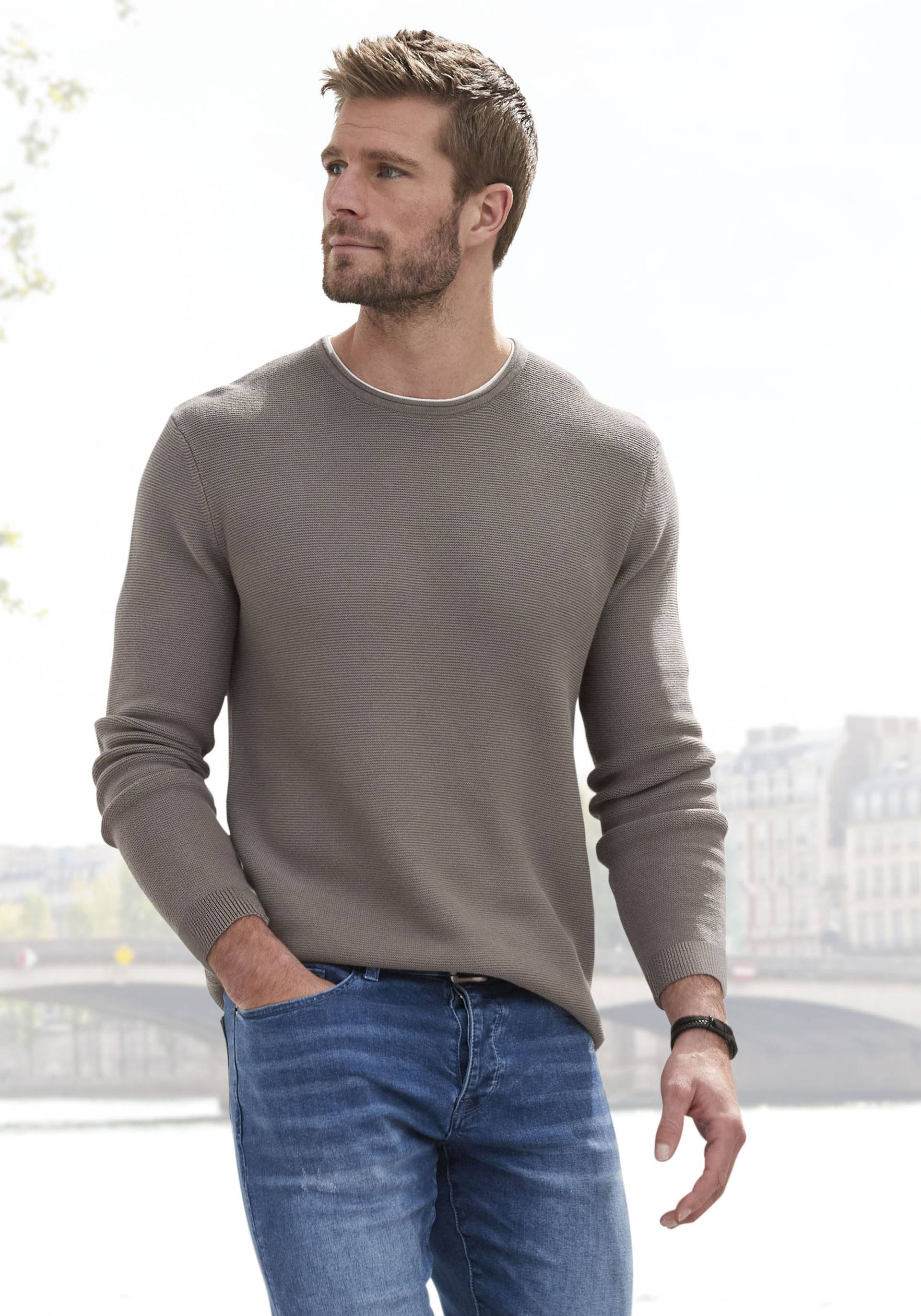 AUTHENTIC LE JOGGER Strickpullover, mit Double-Layer Optik, Rundhalspullover aus reiner Baumwolle von AUTHENTIC LE JOGGER