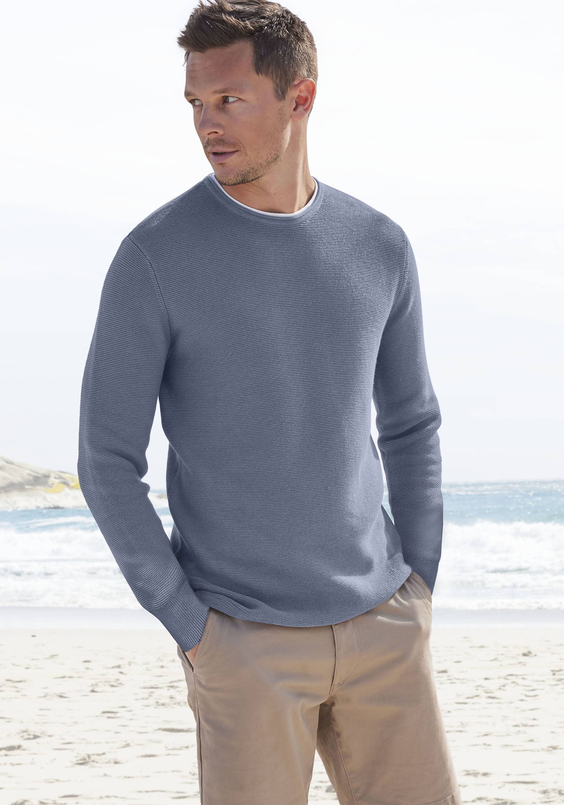 AUTHENTIC LE JOGGER Strickpullover, mit Double-Layer Optik, Pullover aus reiner Baumwolle AUTHENTIC LE JOGGER Strickpullover, mit Double-Layer Optik, Pullover aus reiner Baumwolle von AUTHENTIC LE JOGGER