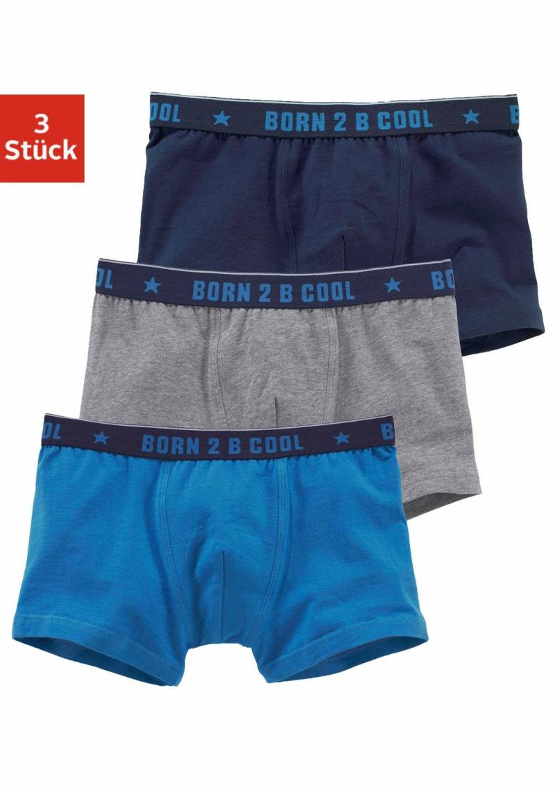 AUTHENTIC UNDERWEAR Boxer, (Packung, 3 St.), mit "BORN 2 B COOL" Bund von AUTHENTIC UNDERWEAR