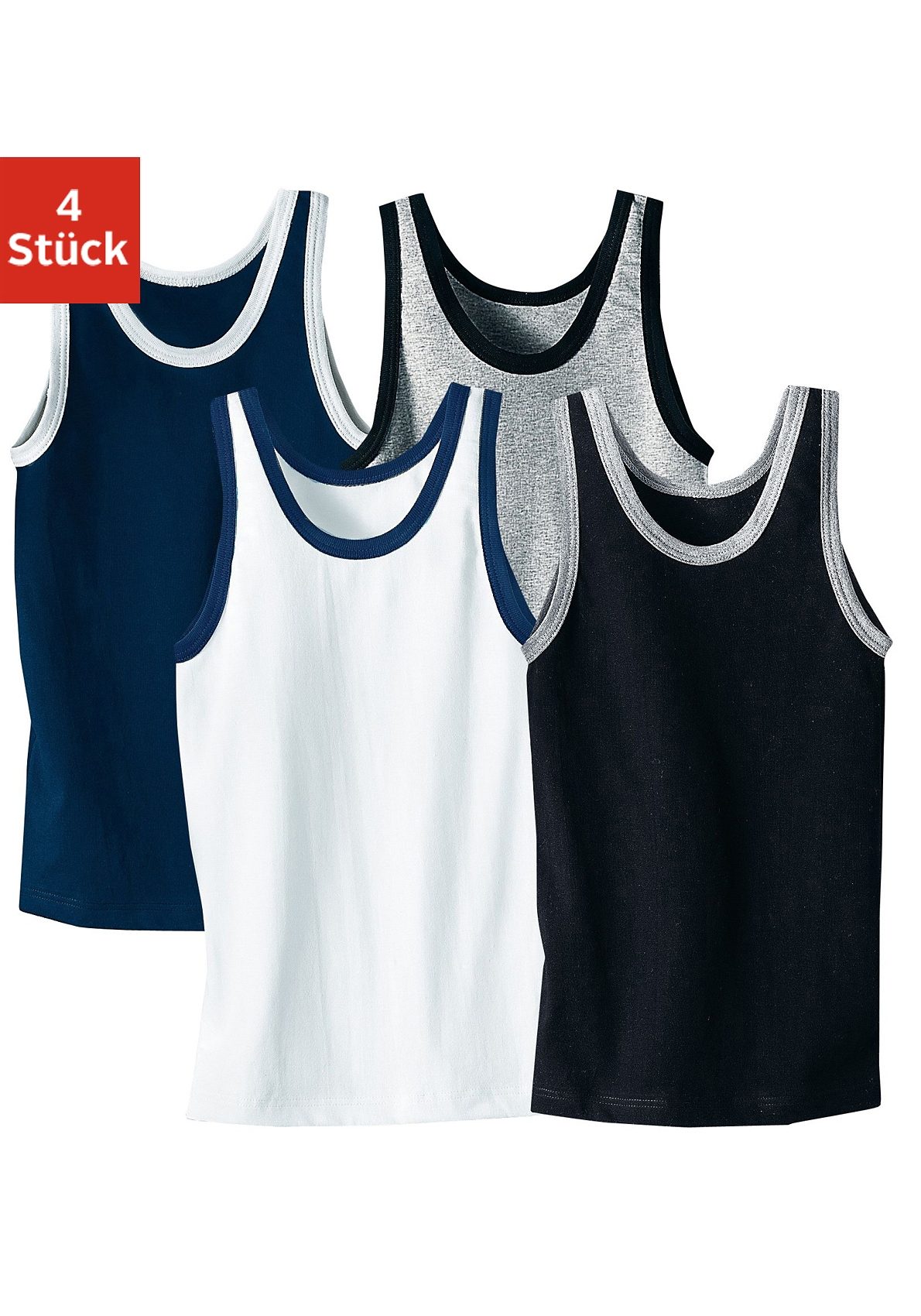 AUTHENTIC LE JOGGER Unterhemd, (Packung, 4 St.), mit kontrastfarbigen Einfassungen AUTHENTIC LE JOGGER Unterhemd, (Packung, 4 St.), mit kontrastfarbigen Einfassungen von AUTHENTIC LE JOGGER