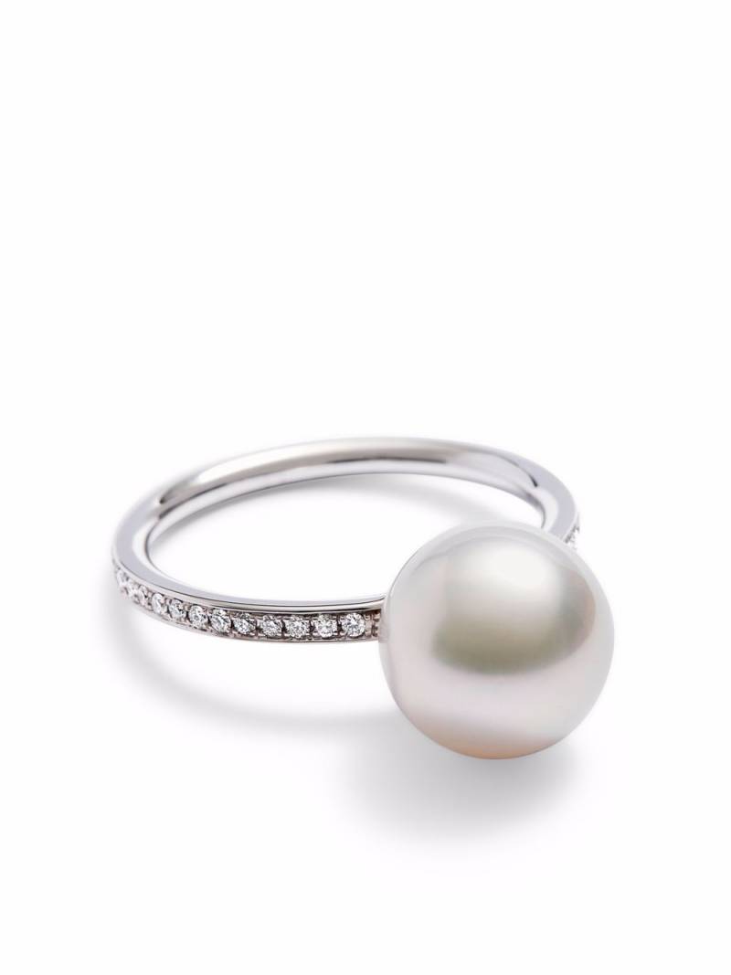 AUTORE 18kt white gold pearl and diamond eternity ring - Silver von AUTORE