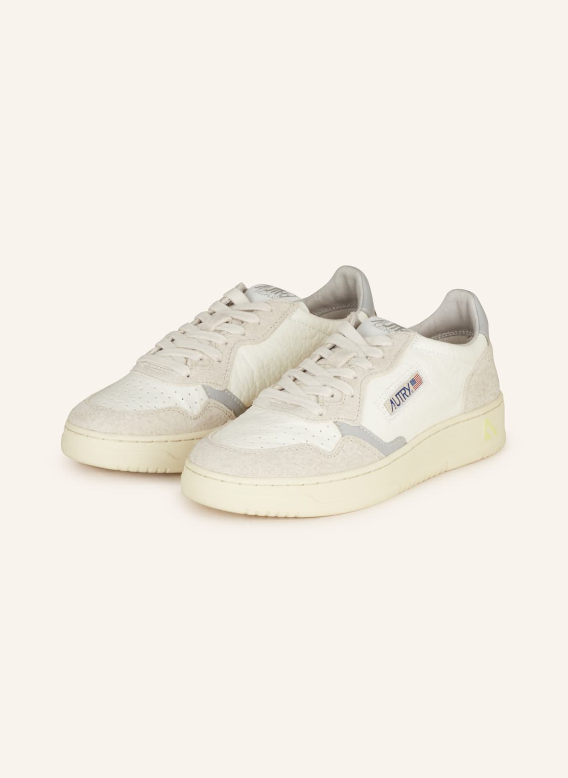 Autry Sneaker Medalist Low Texture Suede weiss von AUTRY