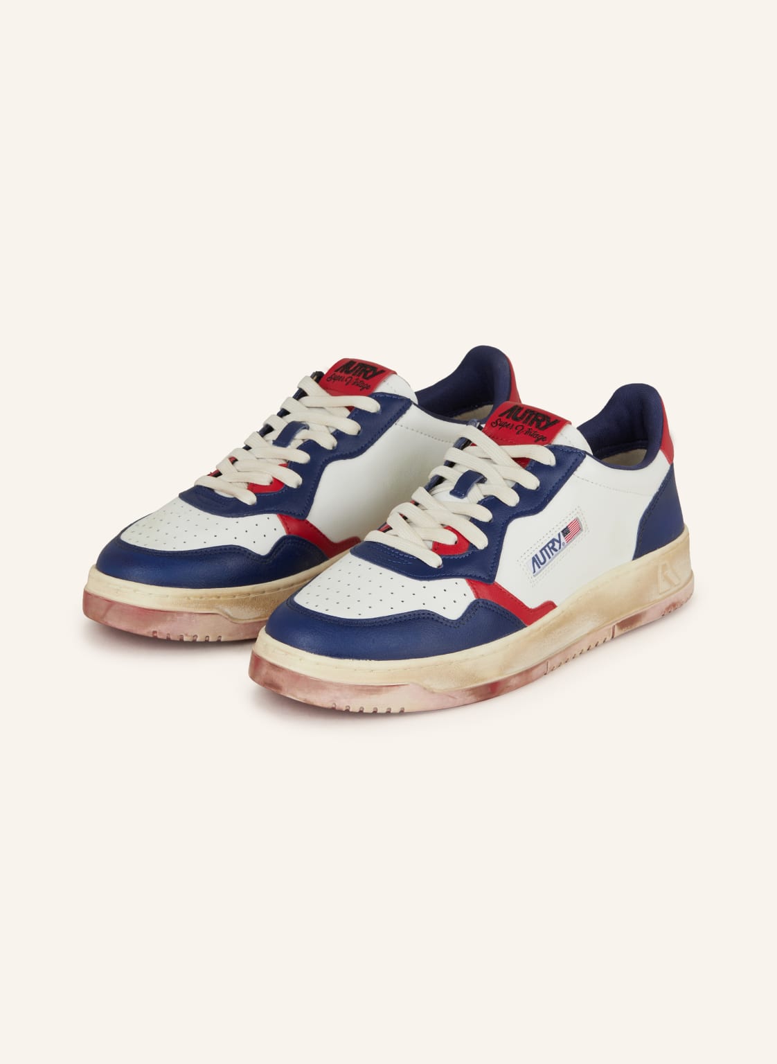 Autry Sneaker Super Vintage Burn weiss Autry Sneaker Super Vintage Burn weiss von AUTRY