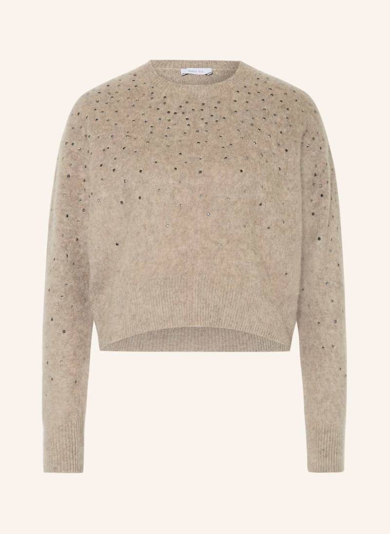 Avant Toi Cashmere-Pullover Mit Schmucksteinen beige von AVANT TOI