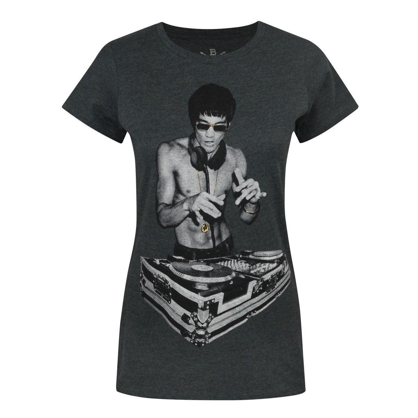 Bruce Lee Gung Fu Scratch Tshirt, Anthrazit Damen Charcoal Black L von AVENGERS