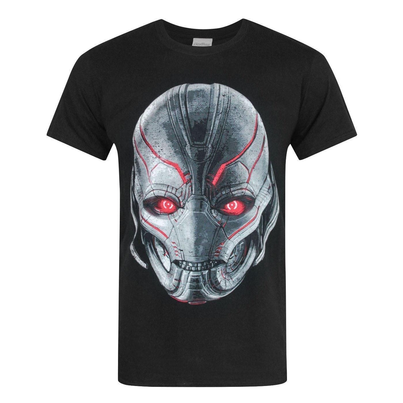 Offizielles Age Of Ultron Head Tshirt Herren Schwarz L von AVENGERS