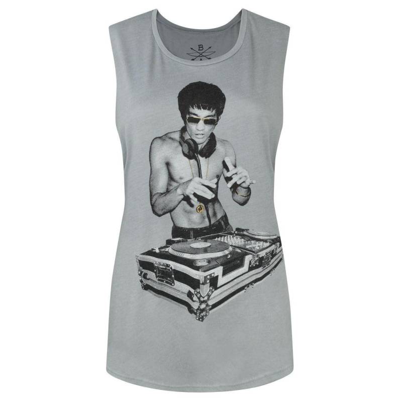 Tanktop Mit Bruceleemotiv Damen Grau L von AVENGERS