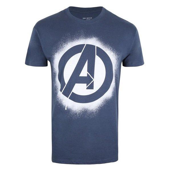 Tshirt Logo Herren Blau Denim L von AVENGERS