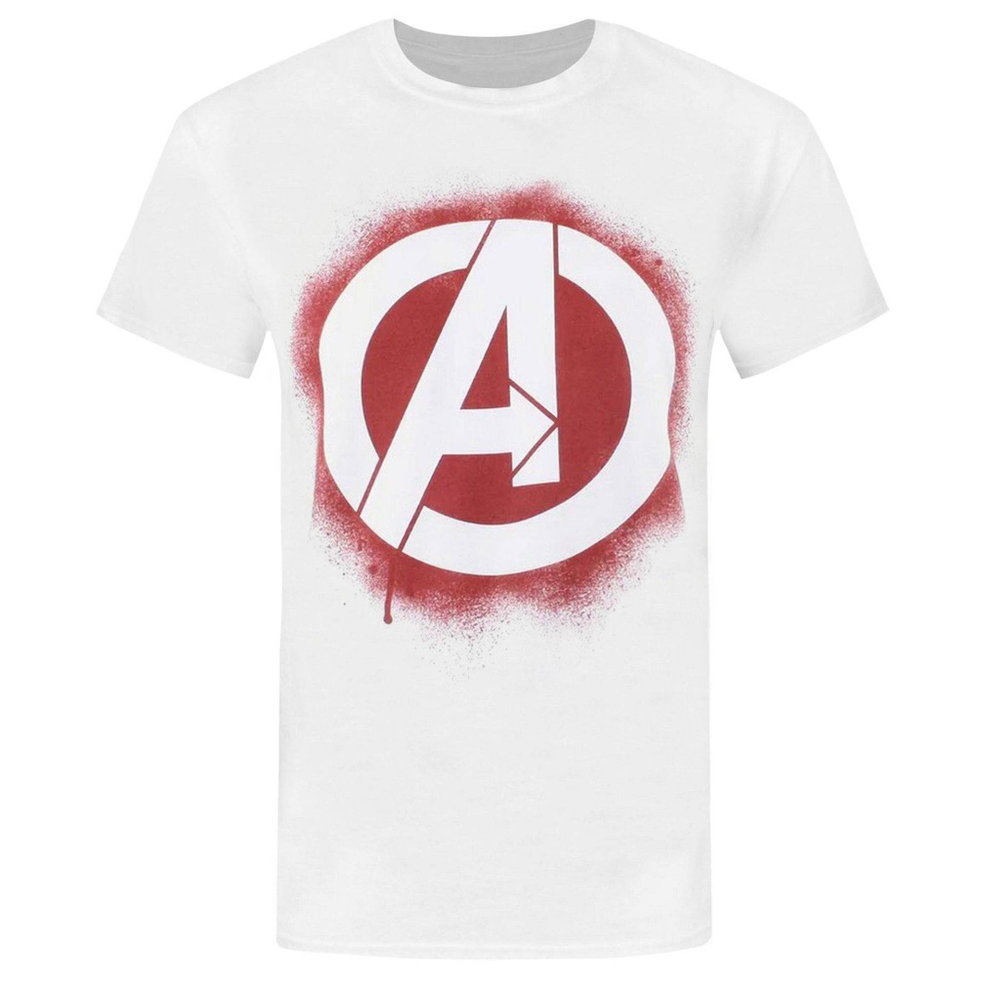 Tshirt Logo Herren Weiss L von AVENGERS