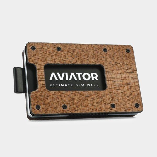 Aviator Wallet Slide, Holz Carbon Herren  ONE SIZE von HOFLER