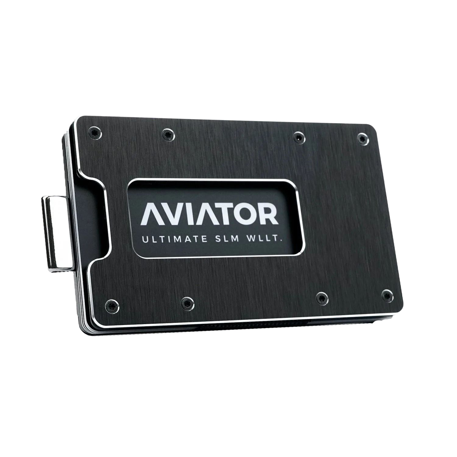 Aviator Smart Wallet Slide, Brushed Black Carbon Clip von AVIATOR